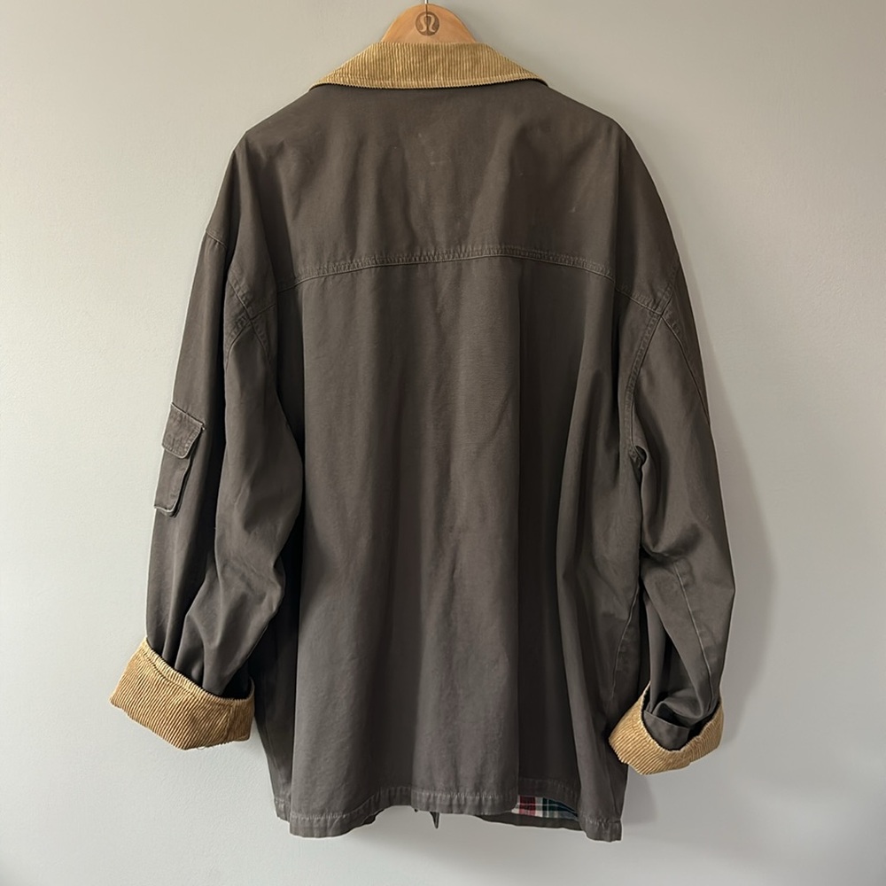 Vintage Woodlake Barn Coat Chore Jacket Size XL Brown Cotton Tan Corduroy - Picture 7 of 10